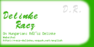 delinke racz business card